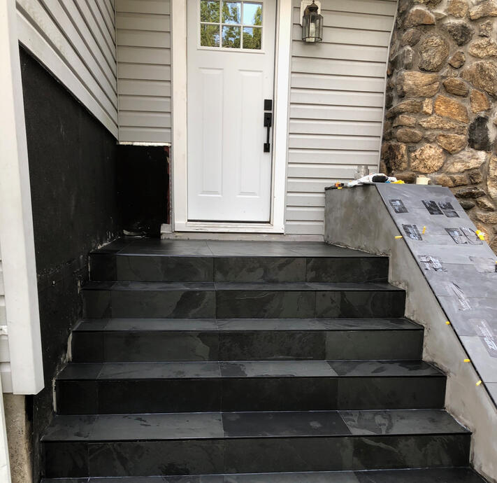 Progress image of new stair foundation