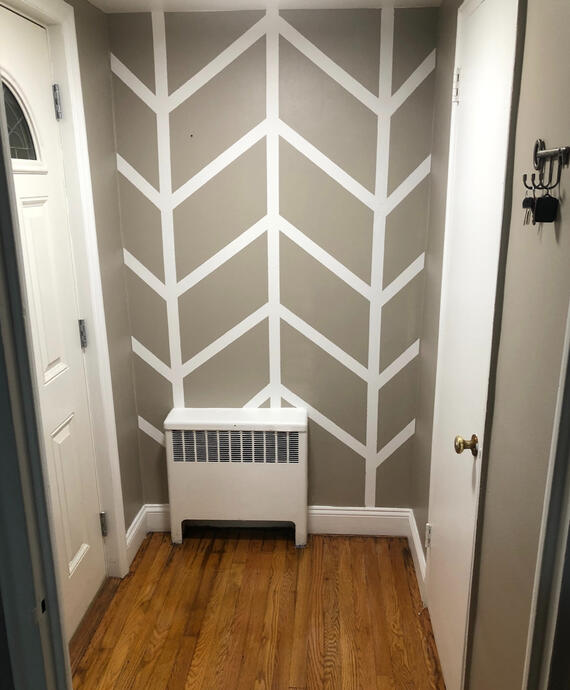 Foyer painted accent wall