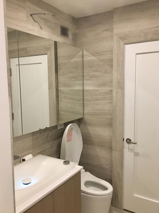 Fixture installations and tilework