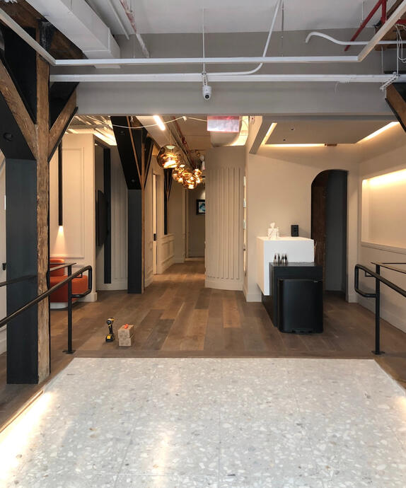 Complete lobby renovation for cosmetic surgery office