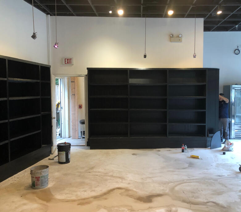New shelving system for a liquor store