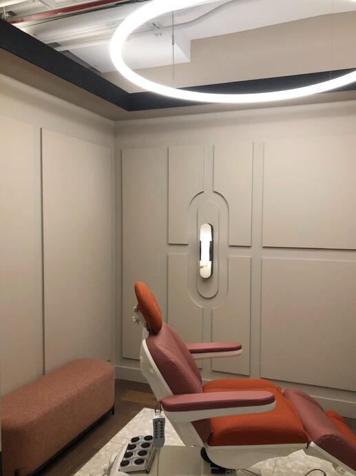 Fixture and custom wood paneling carpentry